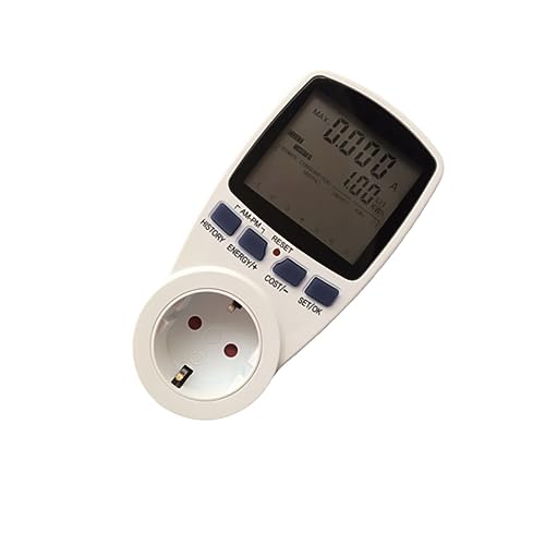 NULYLU Durabler Multifunktions Stromzähler mit Großem LCD Display für Präzise Spannungs und Verbrauchsmessung Geeignet für Ac zur Überwachung Des Stromverbrauchs Senkung Stromkosten von NULYLU