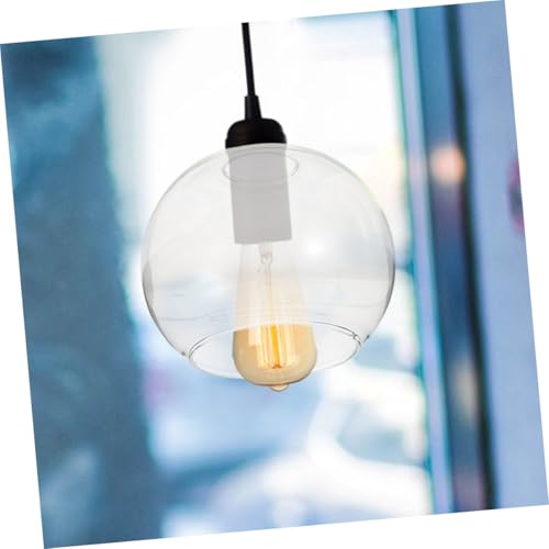 NULYLU Glas lampenschirm Ersatz Transparent Doppelöffnung Kugel Für Pendelleuchte Innenbereich Dekorativer Lampenschirm Robust Einfach zu Montieren Wohnzimmer Schlafzimmer Flur von NULYLU
