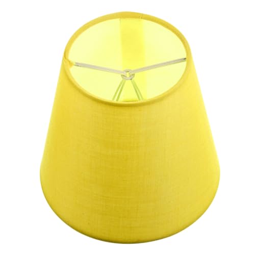 NULYLU Kleiner Stofflampenschirm für Tischlampen Stehlampen und Wandleuchten Universeller Clip Lampenschirm Zitronengelb Vielseitig Einsetzbar für Wohnräume Hotels und von NULYLU