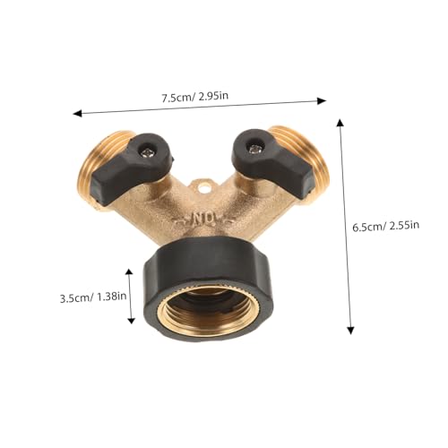 NULYLU Kupfer Gartenschlauch Verteiler mit Absperrhähnen Wege Wasserhahn Adapter Hochdruckbeständiger Garten Schlauchanschluss Dicht und Geeignet für Waschmaschine und NULYLU Kupfer Gartenschlauch Verteiler mit Absperrhähnen Wege Wasserhahn Adapter Hochdruckbeständiger Garten Schlauchanschluss Dicht und Geeignet für Waschmaschine und von NULYLU
