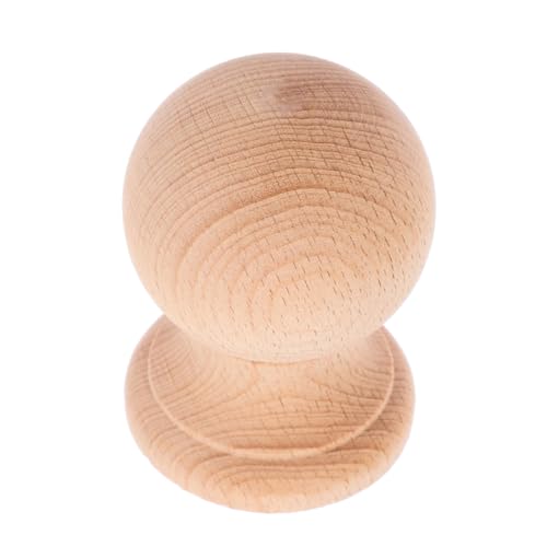 NULYLU Massive Holzsäulen Dekoration Runde Handgefertigte Unlackierte Ball Zierkappen Klassische Römische Säulenform Vielseitig für Möbel und DIY Kunsthandwerk Glatte Oberfläche von NULYLU