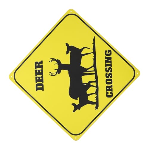 NULYLU Metallschilder Wildwechsel-schild Hirschschild Für Garten Außenbereich Metall Wandkunst Spruch Vorsicht-hirschschild von NULYLU