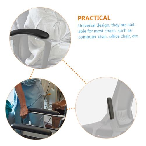 NULYLU Pu Schaum Armlehnen Polster Ergonomisch Gepolstert Austauschbar für Bürostuhl und Gaming Chair Stützend für Büroangestellte Senioren und Schwangere Entlastet Nacken und Schultern von NULYLU