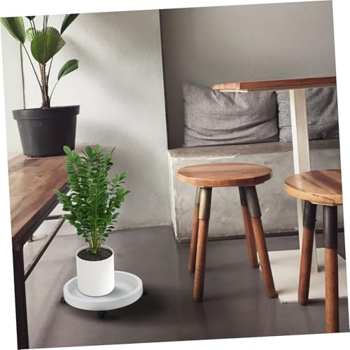 NULYLU Runder Blumentopf untersetzer mit Universalrollen Wetterfester Pflanzroller für Große Blumentöpfe Draußen Mobiler Pflanzenständer für Innen Außenbereich Bodenschutz durch Erhöhten von NULYLU