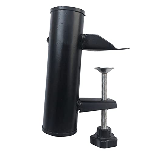 NULYLU Sonnenschirmhalterung mit Verstellbarem Clip für Balkon Garten Terrasse und Strand Robuster Umbrella Bracket für Einfachen Halt und Vielseitige Anwendung Schwarz von NULYLU