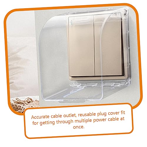 NULYLU Steckdose Wasserdichte Abdeckung Schutz Bad Wand Schützend Wände Behälter Outlet Covers Geschützt Steckdosenabdeckungen Kindersicherheitssteckerabdeckungen Transparent von NULYLU