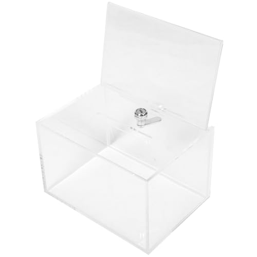 NULYLU Transparente Wandbriefkasten Vorschlagsbox mit Schloss Abschließbare Spendenbox für Schulen Unternehmen Orte Einfache Montage Langlebige Feedback und Sammlungslösung NULYLU Transparente Wandbriefkasten Vorschlagsbox mit Schloss Abschließbare Spendenbox für Schulen Unternehmen Orte Einfache Montage Langlebige Feedback und Sammlungslösung von NULYLU