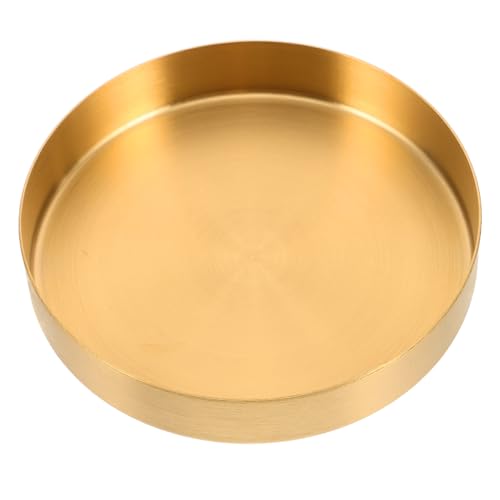 NULYLU Wassertablett Große Goldene Abtropfschale für Innen und Außenpflanzen zum Auffangen von Überschüssigem Wasser und Abfluss Pflegeleicht von NULYLU