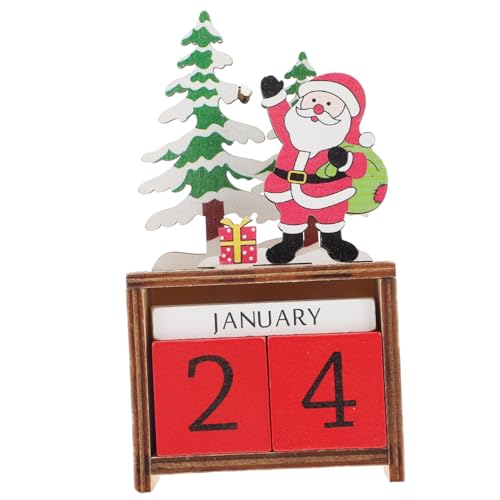 NULYLU Weihnachts Countdown Kalender Holz Desktop Kalender mit Weihnachtsmann Weihnachtsdekoration Tischkalender NULYLU Weihnachts Countdown Kalender Holz Desktop Kalender mit Weihnachtsmann Weihnachtsdekoration Tischkalender von NULYLU