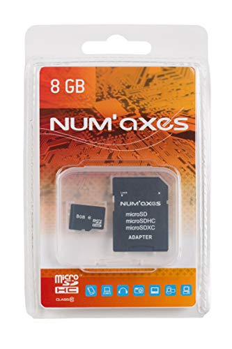 NUM'AXES 8 GB MicroSD Memory Card Class 10 with Adapter NUM'AXES 8 GB MicroSD Memory Card Class 10 with Adapter von NUM'AXES