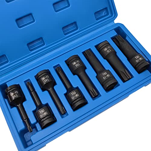 1 2 Zoll Antrieb Impact Torx Star Bit Stecknuss Satz T30 T40 T45 T50 T55 T60 T70 T80 Werkzeugsatz aus Premium Stahl für professionelle Kfz Reparatur 1 2 Zoll Antrieb Impact Torx Star Bit Stecknuss Satz T30 T40 T45 T50 T55 T60 T70 T80 Werkzeugsatz aus Premium Stahl für professionelle Kfz Reparatur von NUMNBE