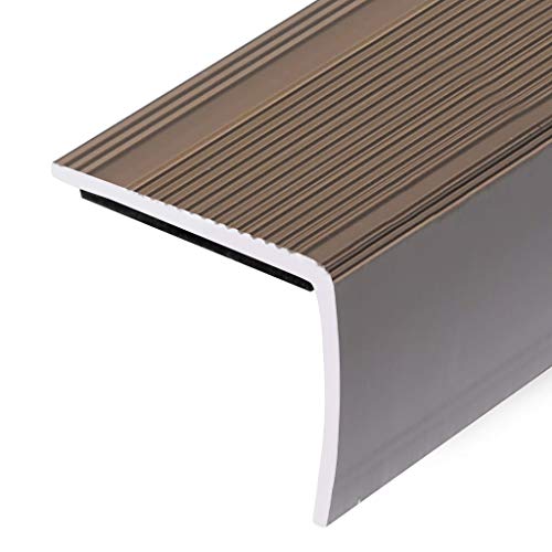 Aluminium Treppenkanten 90 x 3 5 cm L-förmig mit doppelseitigem Klebeband 5 Stück Treppenschutz für Zuhause von NUMNBE