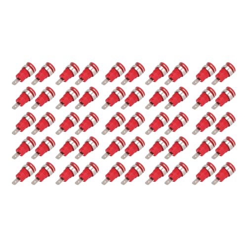Bananenstecker 4mm, 50 Stück, Hochstrom - Entladung, Langlebig, Grün - Exzellente Übertragung, Robuste Verarbeitung, Für Elektronisches Testzubehör (type 1) von NUMNBE
