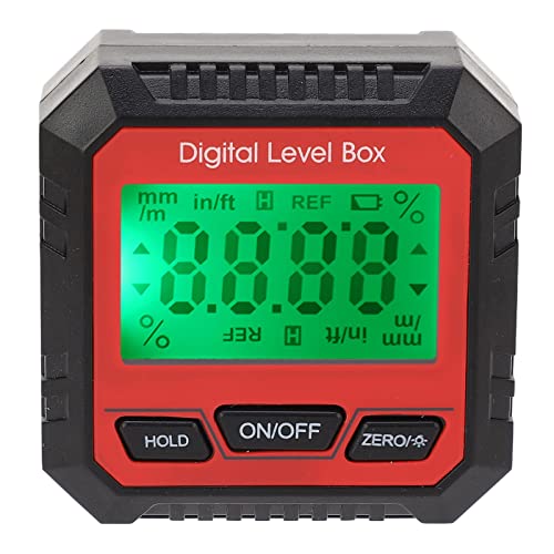 Box Digital Level - Winkel, helles LCD -Display, Doppelmessmodi mit Datensperrung, magnetische Basis für Konstruktion und Holzbearbeitung, tragbares Werkzeug (type 1) (type 2) von NUMNBE