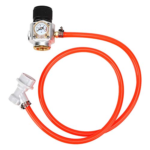 CO2 Gas Regulator, Kompakter Druckminderer, Aluminiumlegierung, Messgerät, Tragbar - Präzise Druckregelung, Ball Lock Anschluss, Ideal für Homebrew und Schweißen von NUMNBE