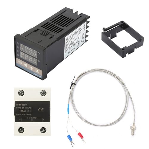 DIGITALES PID-TEMPERATURCONTROLLER-KIT 0-400℃ + 25A SSR + 1M M6 K-TYP THERMOPAR ZUVERLÄSSIGE TEMPERATURSTEUERUNG FÜR HEIZGERÄTE UND PROZESSÖFEN DIGITALES PID-TEMPERATURCONTROLLER-KIT 0-400℃ + 25A SSR + 1M M6 K-TYP THERMOPAR ZUVERLÄSSIGE TEMPERATURSTEUERUNG FÜR HEIZGERÄTE UND PROZESSÖFEN von NUMNBE