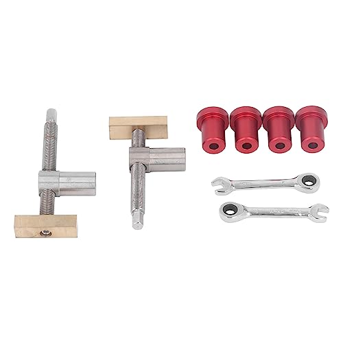 Desktop -Klemm -Kit - Schnelles Klemme mit 2 Ratschenschlüssel & 4 Bankhunden, langlebiger Edelstahl & Messing, CNC für Präzision bearbeitet, ideal für Holzbearbeitung & DIY, (type 1) von NUMNBE