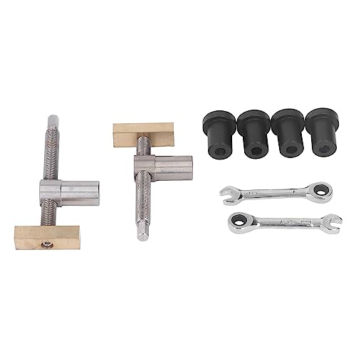 Desktop -Klemm -Kit - Schnelles Klemme mit 2 Ratschenschlüssel & 4 Bankhunden, langlebiger Edelstahl & Messing, CNC für Präzision bearbeitet, ideal für Holzbearbeitung & DIY, (type 2) von NUMNBE