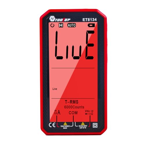 Digital Multimeter 4 7 Zoll Display Multifunktion Messgerät mit NCV Temperaturmessung Schutzgehäuse und Hintergrundbeleuchtung für Haushalt und Elektronik (Red) von NUMNBE