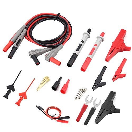 Digital Multimeter Test Leads Set Ersatz Probe Tipps mit Krokodilklemmen - 1m Kabel - Mehrere Anschlüsse - Hochwertiges Material Digital Multimeter Test Leads Set Ersatz Probe Tipps mit Krokodilklemmen - 1m Kabel - Mehrere Anschlüsse - Hochwertiges Material von NUMNBE
