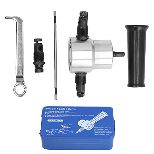 Doppelkopf -Nibbler -Cutter - Aluminium -Legierungs -Metall -Schneidwerkzeug, einstellbare Köpfe, schneidet gerade Linienkurven und unregelmäßige Formen, Automobil von NUMNBE