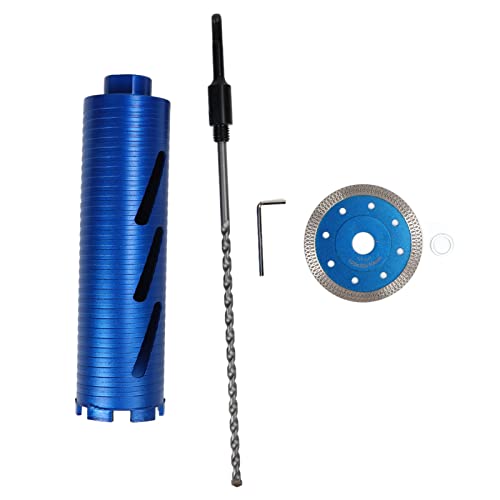 Diamond Core Drill Bit 3 Zoll, Hohe Härte Legierter Stahl, 5/8-11 Gewinde, Nassbohrkrone - Schnelles Bohren, Langlebige Diamantkörner, Für Beton und Mauerwerk von NUMNBE