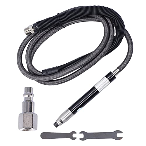 Druckluft Polierwerkzeug Set, Pneumatischer Luftschleifer Palm Sander 3mm Collet, 65000 RPM - Hohe Drehzahl, Präzise Gravur, Leicht und Tragbar (USA style.) von NUMNBE