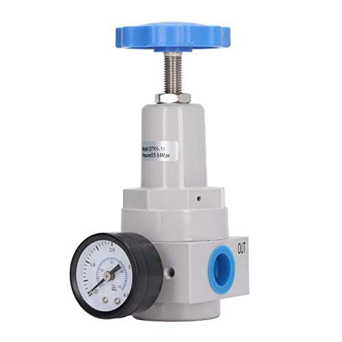 Druckminderer Druckluft, Druckregler G1 / 2 Zoll, 0.5-3.6Mpa, Mit Manometer - Hochwertiges Aluminiumlegierung, Präzise Druckkontrolle, Einfach Installation Für Kompressor Ersat von NUMNBE