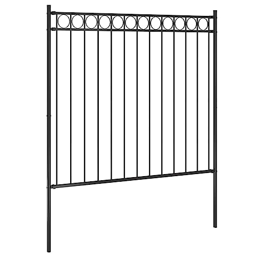 Gartenzäune Stahl 180 cm Hoch Sichtschutz Kreis Design Pulverbeschichtet Robust für Garten Terrasse und Patio von NUMNBE