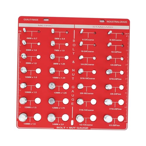 Gewindeprüfer mit 28 Löchern, Metrisch, Aluminiumlegierung, Metrisches Gewinde Werkzeug, Gewindelehre - Vielseitig, Robustes Material, Ideal für und Werkstatt von NUMNBE