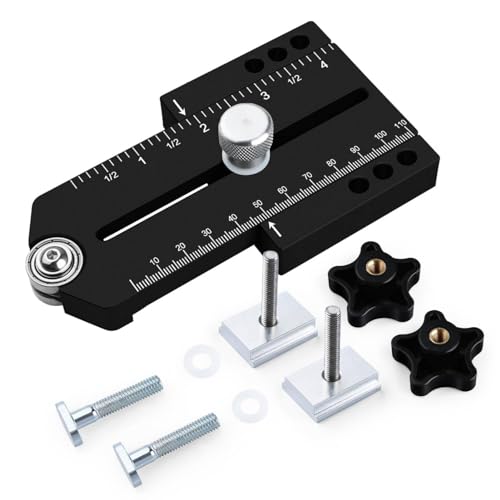 Holzbearbeitungsführer Jig, Teleskop 175 mm, Aluminiumlegierung mit Lagern - breite Kompatibilität mit T -Tracks, leicht genaues Schneiden, Anpassungsbänder -Sägen -Tischsäge (type 2) von NUMNBE