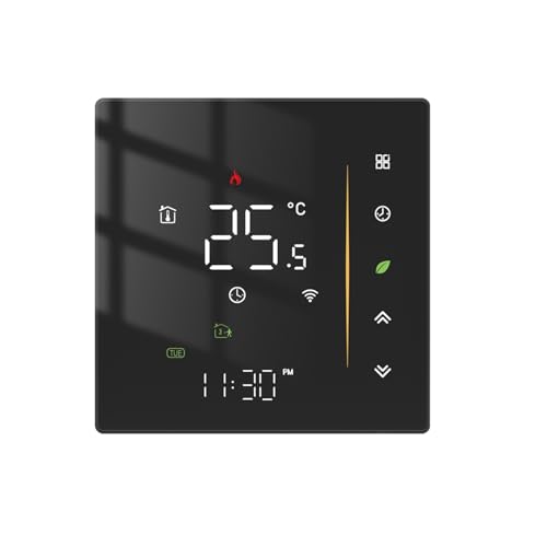 Intelligenter Thermostat mit Touchscreen LED Display 5 1 1 Wochenplan 6 Stufen Temperaturregelung ±1℃ Genauigkeit kompatibel mit und Fernsteuerung (water floor heating) von NUMNBE