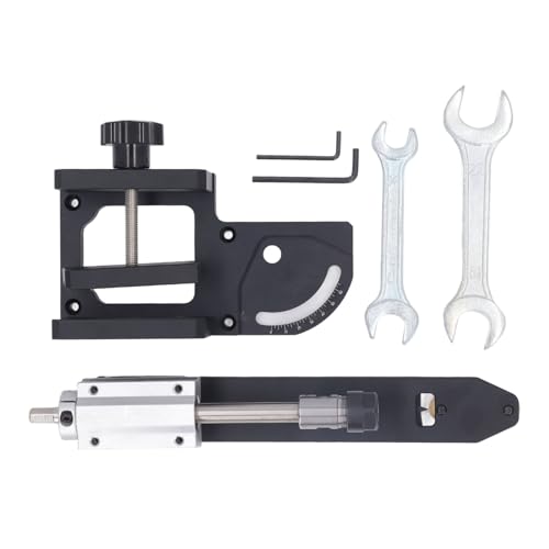 Lochlochschablone Exzenterverbinder Schablone, Einstellbarer Holzbohrführung, Aluminiumlegierung 30-70mm Rundstab - Präzises Bohren, Verstellbarer 0-60°, Effizientes von NUMNBE