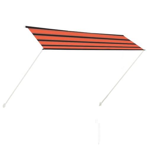 Markise 300 x 150 cm Orange Wasserdicht verstellbar aus Stahl Polyester für Terrasse Balkon Garten von NUMNBE