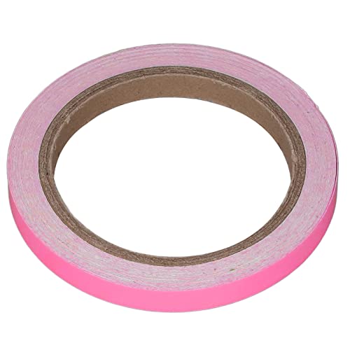 NUMNBE 10 m Länge Glühen im dunklen Klebeband Hartlicht laden unter schwarzem leuchtend fluoreszierendem Klebeband für glatte Wände Treppe (Pink) von NUMNBE