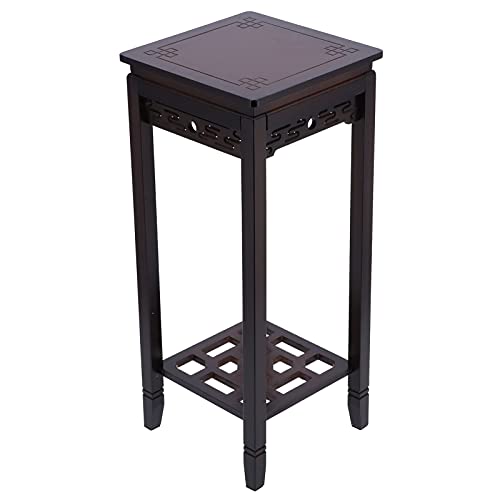 NUMNBE Bambus Pflanzenständer mit 2 Ebenen - Eleganter Blumenregal zur Aufbewahrung und Dekoration für Wohnzimmer und Flur, 70x30x30cm, max. Tragfähigkeit 50kg von NUMNBE