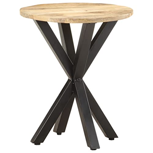 NUMNBE Beistelltisch Mango Holz 48x48x56 cm Industrial Design Massivholz pulverbeschichtetes Eisen Wohnzimmer Tisch von NUMNBE