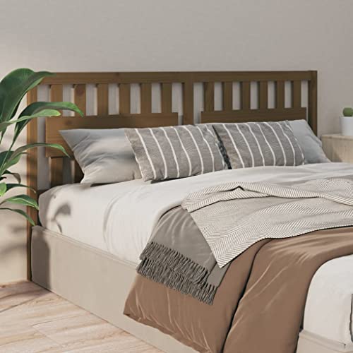NUMNBE Holzkopfteil für Bett 145 x 100 cm Kiefernholz honigbraun rustikales Design angenehme Rückenstütze NUMNBE Holzkopfteil für Bett 145 x 100 cm Kiefernholz honigbraun rustikales Design angenehme Rückenstütze von NUMNBE