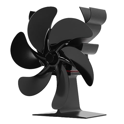 NUMNBE Holzofen Ventilator 6 Flügel 80-250°C thermisch angetrieben Aluminium korrosionsbeständig für effiziente Wärmeverteilung im Wohnzimmer von NUMNBE
