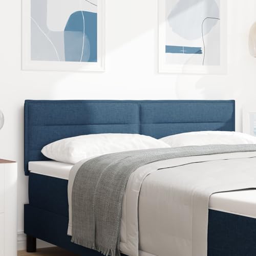 NUMNBE LED Kopfteil Blau 160 x 128 cm mit LED Streifen verstellbar Stoff Textur Schlafzimmer NUMNBE LED Kopfteil Blau 160 x 128 cm mit LED Streifen verstellbar Stoff Textur Schlafzimmer von NUMNBE
