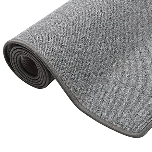 NUMNBE Läufer Teppich 50x100 cm Dunkelgrau rutschfest waschbar 100 Prozent Polypropylen modern für Wohnzimmer Flur Schlafzimmer von NUMNBE