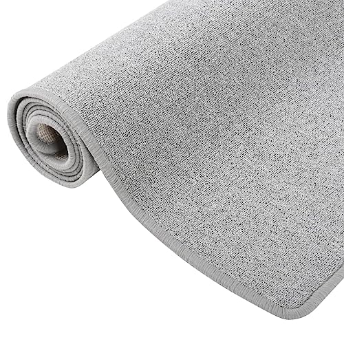 NUMNBE Läufer Teppich 80x250 cm hellgrau weich rutschfest waschbar Polypropylen Flur Wohnzimmer Schlafzimmer von NUMNBE