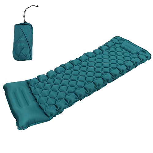 NUMNBE Luftbett aufblasbar mit Fußpumpe und Kopfstütze 188x76 cm Nylon widerstandsfähig wasserdicht für Camping Outdoor von NUMNBE
