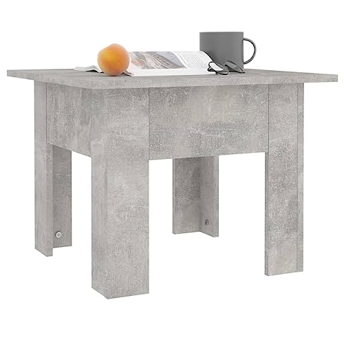 NUMNBE Moderner Couchtisch 55x55x42 cm Beton Grau Engineered Wood Stabil Pflegeleicht Wohnzimmer von NUMNBE