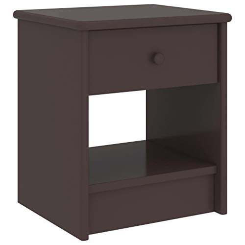 NUMNBE Nachttisch aus Kiefernholz 35x30x40 cm Dunkelbraun mit 1 Schublade und 1 Ablage Stabile Struktur und praktischer Stauraum fürs Schlafzimmer NUMNBE Nachttisch aus Kiefernholz 35x30x40 cm Dunkelbraun mit 1 Schublade und 1 Ablage Stabile Struktur und praktischer Stauraum fürs Schlafzimmer von NUMNBE