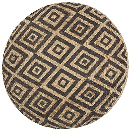 NUMNBE Pouf Sitzhocker 45 x 30 cm Jute geflochten mit EPS Füllung dekorativ und bequem für Wohnzimmer und Entspannung von NUMNBE