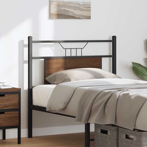 NUMNBE Stylisches Kopfteil Metall mit Holzoptik 140 cm Industrial Stil Robuster Stahlrahmen Stabile Rückenlehne für Schlafzimmer NUMNBE Stylisches Kopfteil Metall mit Holzoptik 140 cm Industrial Stil Robuster Stahlrahmen Stabile Rückenlehne für Schlafzimmer von NUMNBE