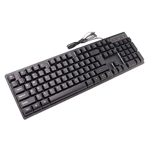 NUMNBE -Tastatur Buntes Licht stabil 104Keys Suspended Keycap Kabel mechanischer Gaming -Tastatur von NUMNBE
