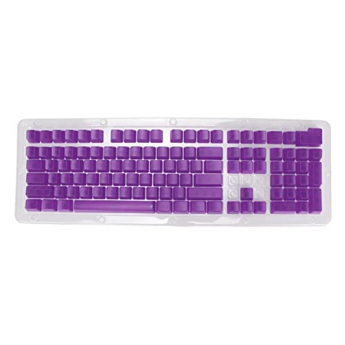 NUMNBE -Tastaturschlüsselkaps 108 Taste OEM Height DIY Transparent Matte Mechical Taste für 61/87/104 Taste Mechanische Tastatur (Purple) von NUMNBE