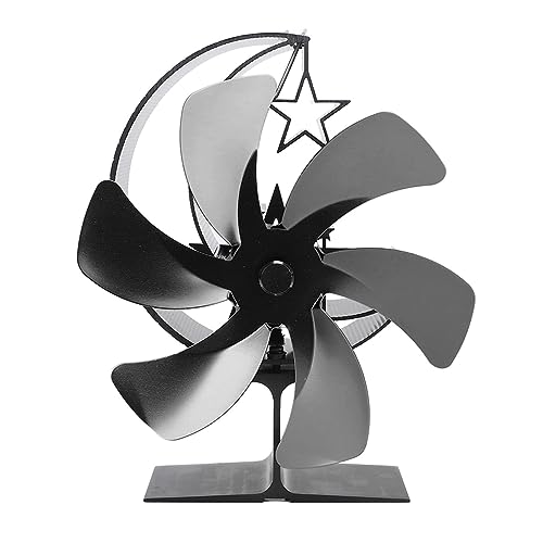 NUMNBE Wärmeventilator für Kamin Holzofen effiziente Heizleistung geräuscharm umweltfreundlich für Outdoor Eisfischen (Black) von NUMNBE